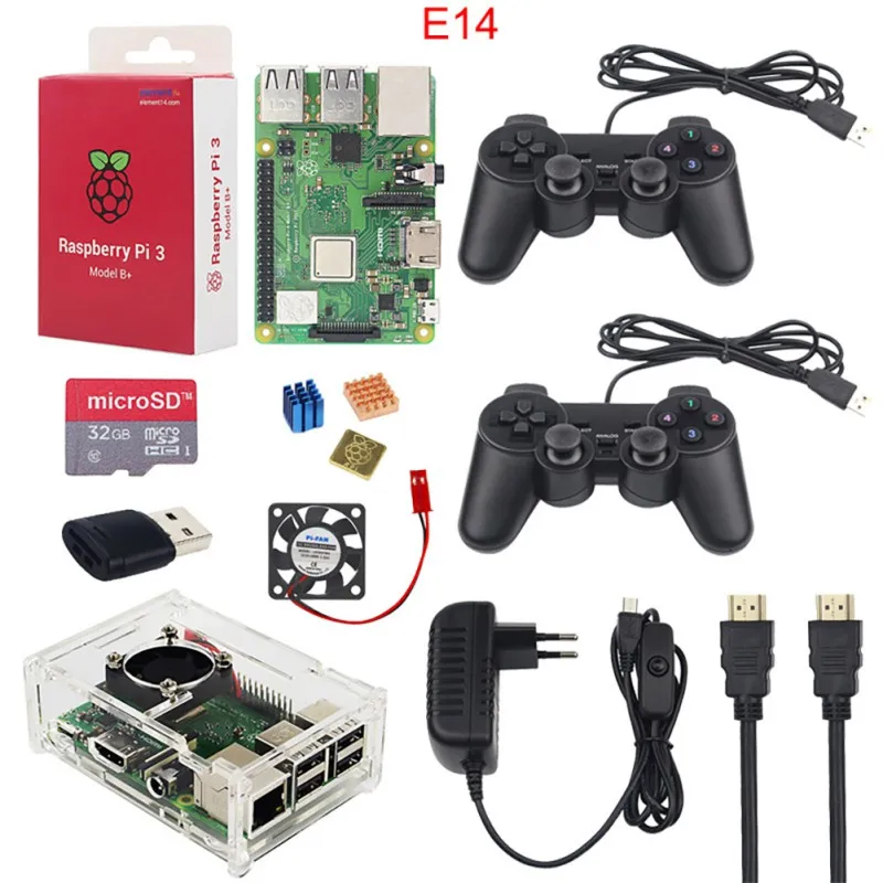 Raspberry PI 3 Model B + Plus starter kit плата Корпус коробка вентилятор охлаждения 16 ГБ или 32
