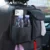 Чехол-органайзер для спинки автомобильного сиденья, искусственная кожа, множество карманов для телефона, салфетки, бутылки для воды с 2 вешалками - изображение
