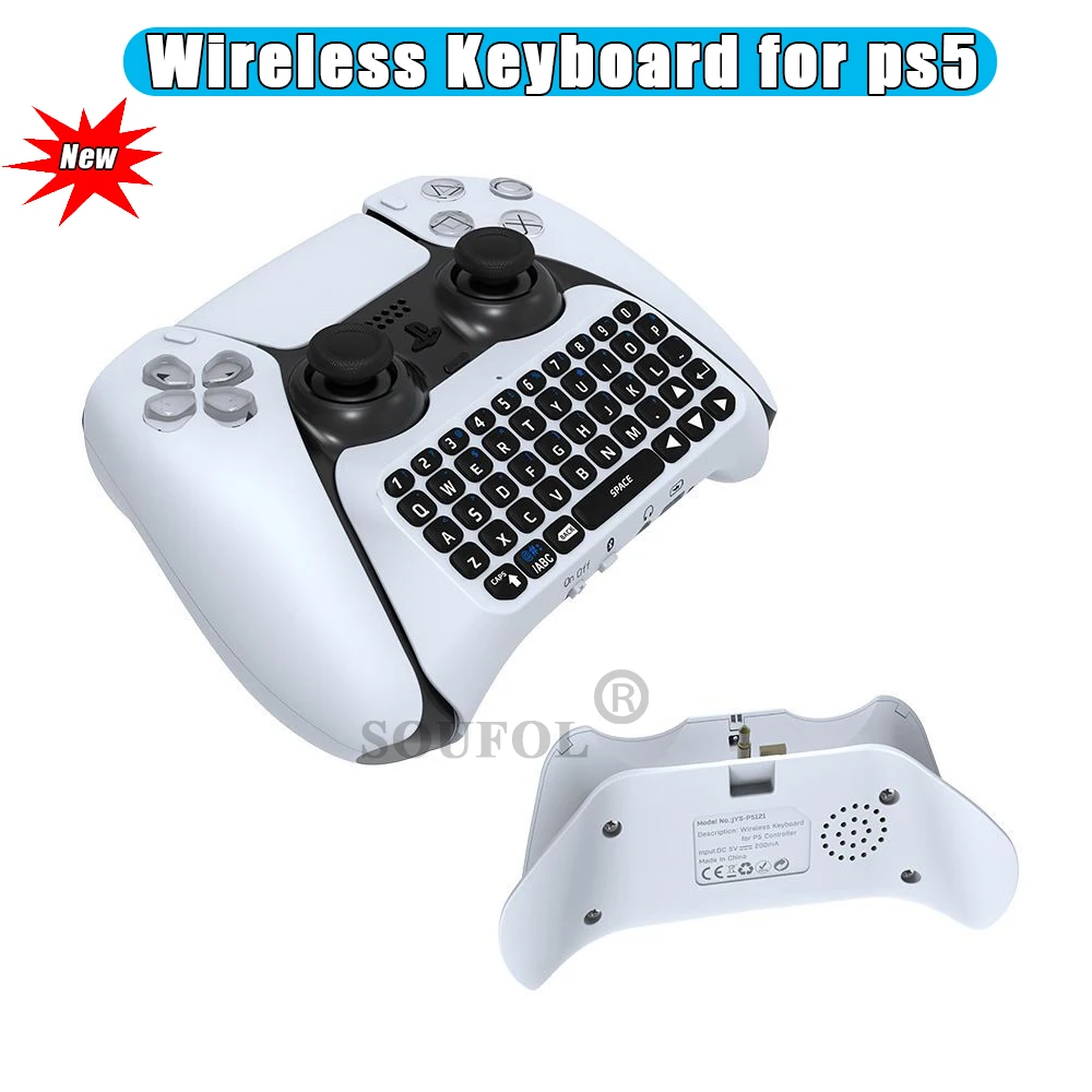 

2021 New 3.5mm Wireless Mini Game Keyboard Bluetooth 3.0 Controller Chat Pad for Sony PS5 Gamepad Mount Keypad Game Controller