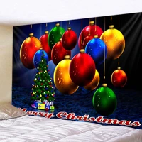 christmas tapestry santa claus christmas ball background wall hanging holiday decoration household items wall decoration