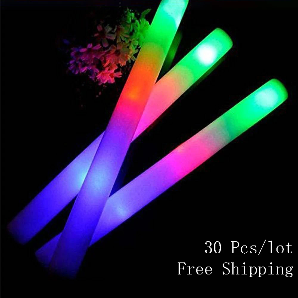 Светящаяся палочка 30 шт. Яркие мигающие светодиодсветодиодный палочки для