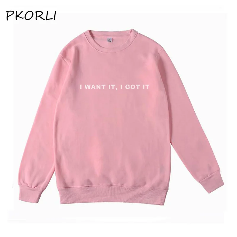 Женские толстовки Ariana Grande Толстовка I Want It I Got It Толстовка Thank You Next Crewneck толстовка унисекс пуловер Одежда - Цвет: Розовый