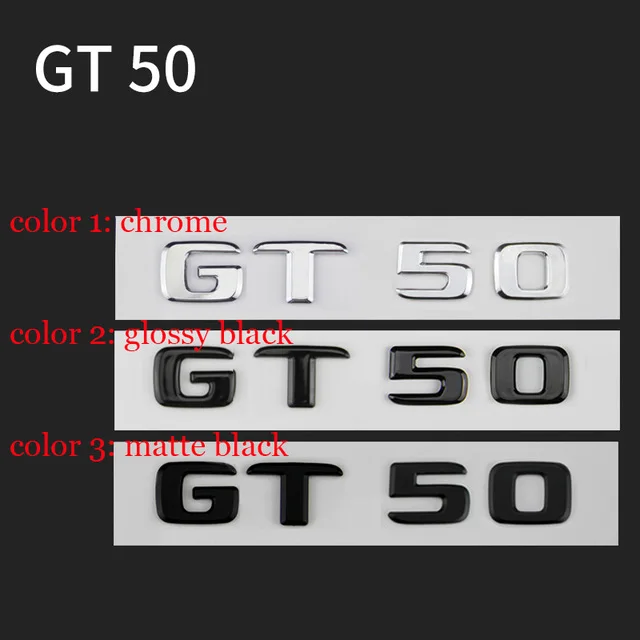 Эмблема GT 50 для Mercedes Benz AMG GT GT43/GT50/GTR/GTS/GTC/C63S/E63S/GLC63S/GLE63S, эмблема для багажника, стильная наклейка для автомобиля Эмблема GT 50 для Mercedes Benz AMG GT GT43/GT50/GTR/GTS/GTC/C63S/E63S/GLC63S/GLE63S, эмблема для багажника, стильная наклейка для автомобиля
