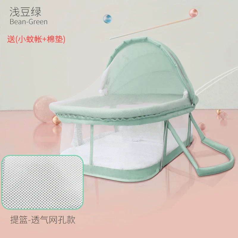 Bed in Bed Infant Basket Foldable Car Mounted Nursing Discharge a Carrycot Newborns Hand Basket