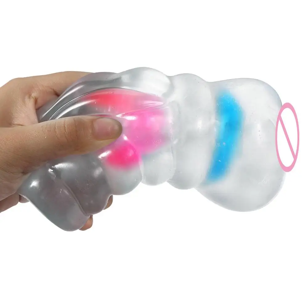 Прозрачный Мужской мастурбатор с имитацией чашка самолета настоящая Вагина секс