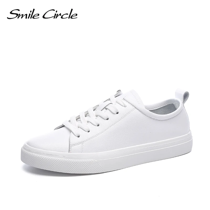 Женские кроссовки на платформе Smile Circle повседневная обувь из натуральной кожи с