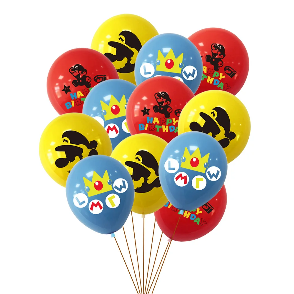 

Super Mario Bros Anime Characters Latex Balloons Games Peripheral Children Birthday Party Decoration Supplies Kids Toys for Boys
