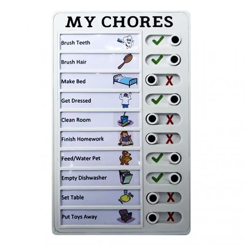 

Memo Plastic Board Chore Chart Reusable RV Checklist My Chores Elder Care Checklist Daily Planner Responsibility & Behavior