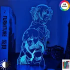 Аниме; Обувь для косплея по аниме атака на Титанов 3d лампа Энни Leonhart светильник для Спальня украшения подарок для детей для косплея по аниме атака на Титанов (светодиодный ночной Светильник Микаса