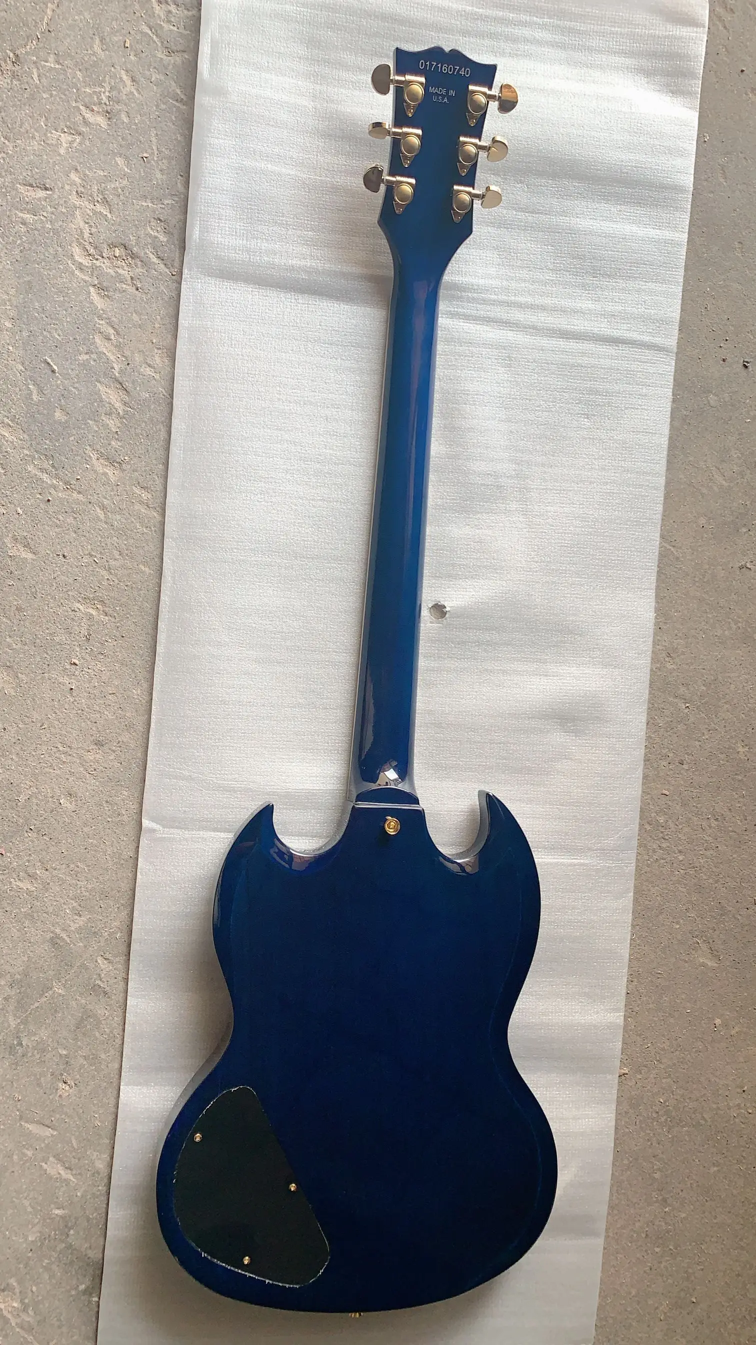 Новое поступление 6-струнная Электрогитара SG высшего качества в Blue Burst 190705 |