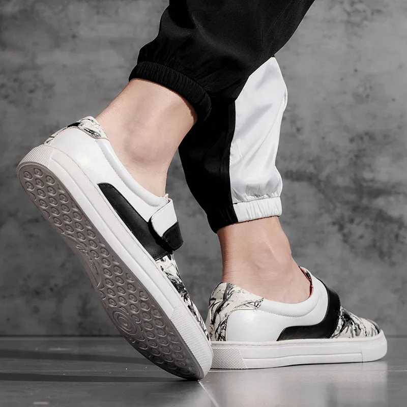 Мужские лоферы без шнуровки Повседневная кожаная обувь Мужская удобная модная