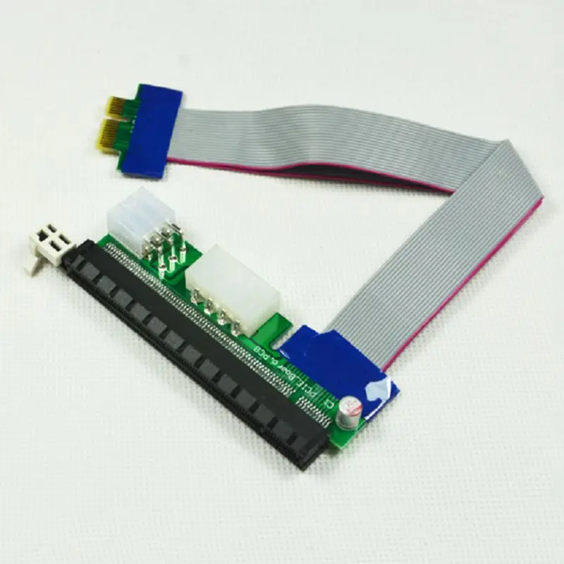 Удлинительный кабель PCI-E Express Riser Card Adapter Flex Ribbon 1X To 16X Power | Компьютеры и офис