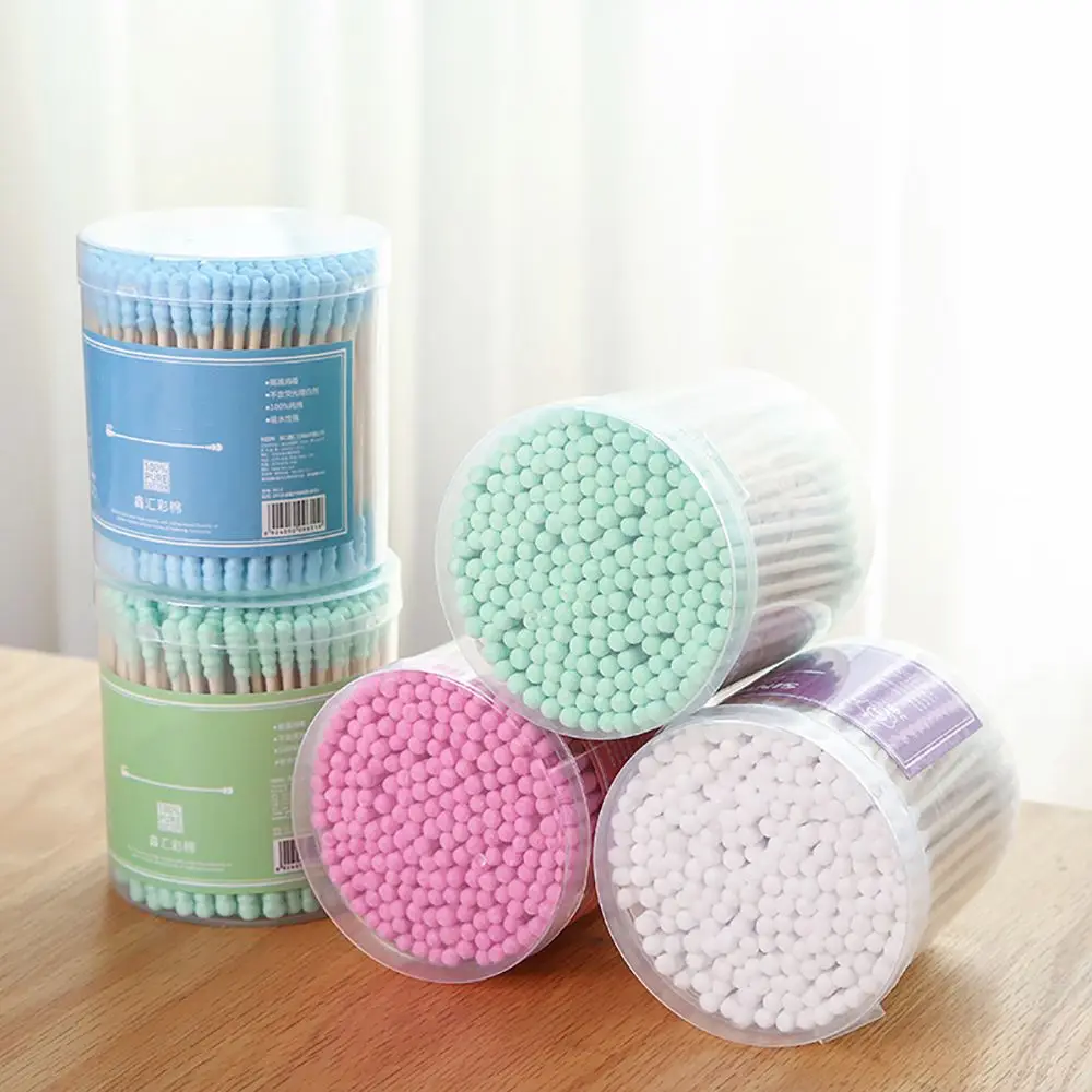 Ватные палочки с двойной головкой ватные из хлопка мягкие ресницы для губ