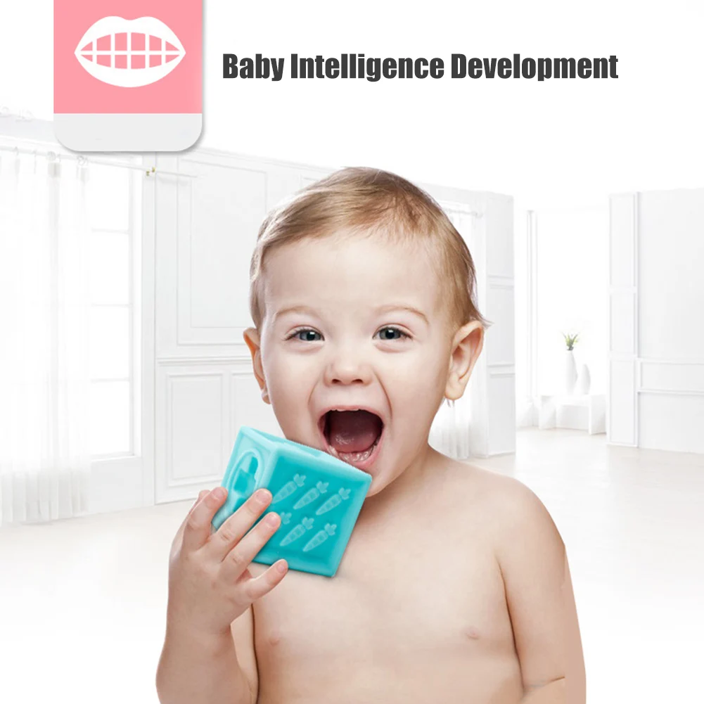 

Baby Soft Bath Toys Sensory Silicone Educational Building Blocks 3D Hanging Ball Babies Rubber Teether Squeeze Swimming Toys