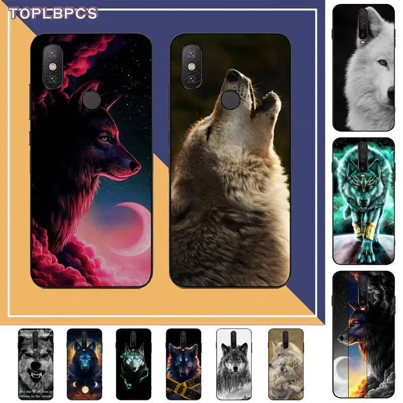 TOPLBPCS angry snow wolf черный чехол для телефона Корпус RedMi note 9 4 5 6 7 5a 8 pro max 4X 5A 8T|Бамперы| |