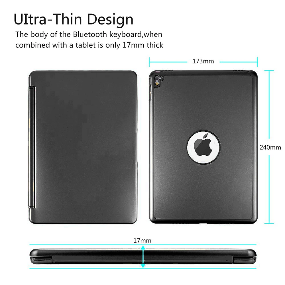 Для нового iPad 2018 2017 9 7 Pro Air 1 2 США Bluetooth чехол с клавиатурой функцией умного