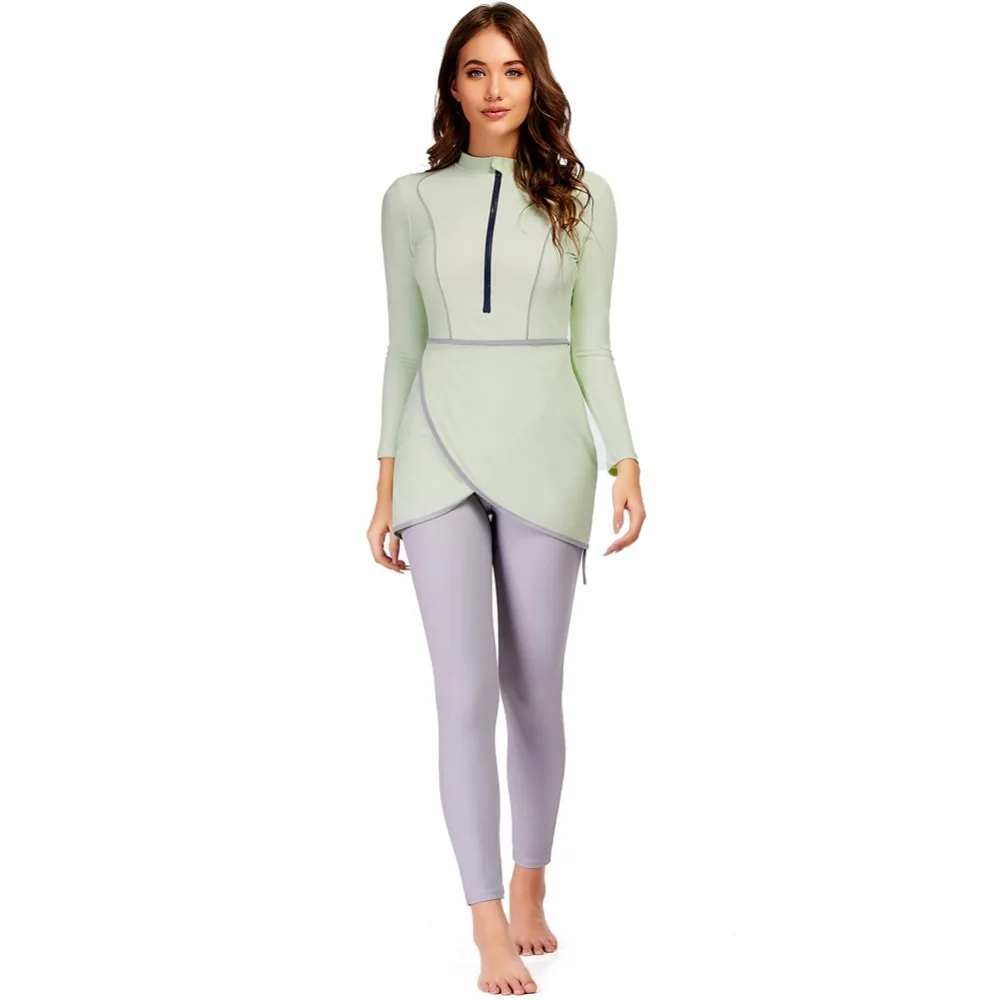 Женский скромный Мусульманский купальник 2020 спортивный хиджаб в стиле пэчворк с