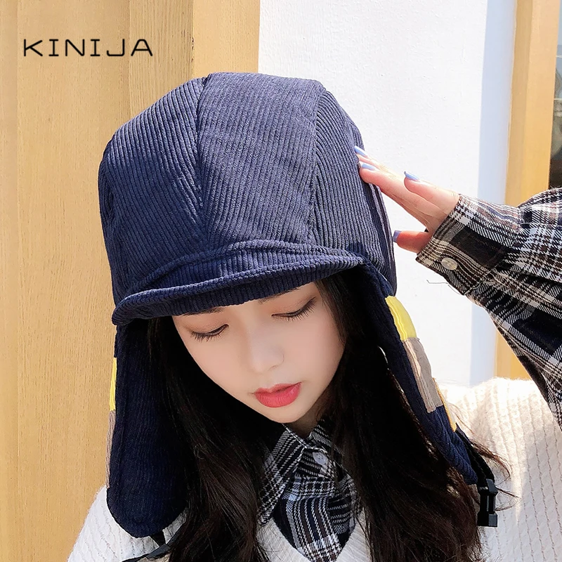 Зимние русские лыжные очки для активного отдыха шапка-бомбер женская теплая