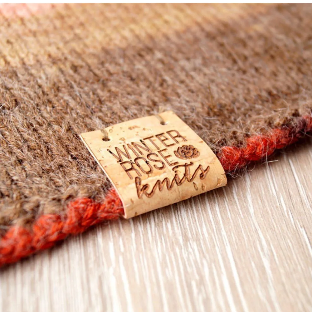 

50 шт., складные этикетки для вязания или вязания крючком на заказ, кожаные этикетки для одежды, тканевые этикетки, кожаные бирки для вязания ...