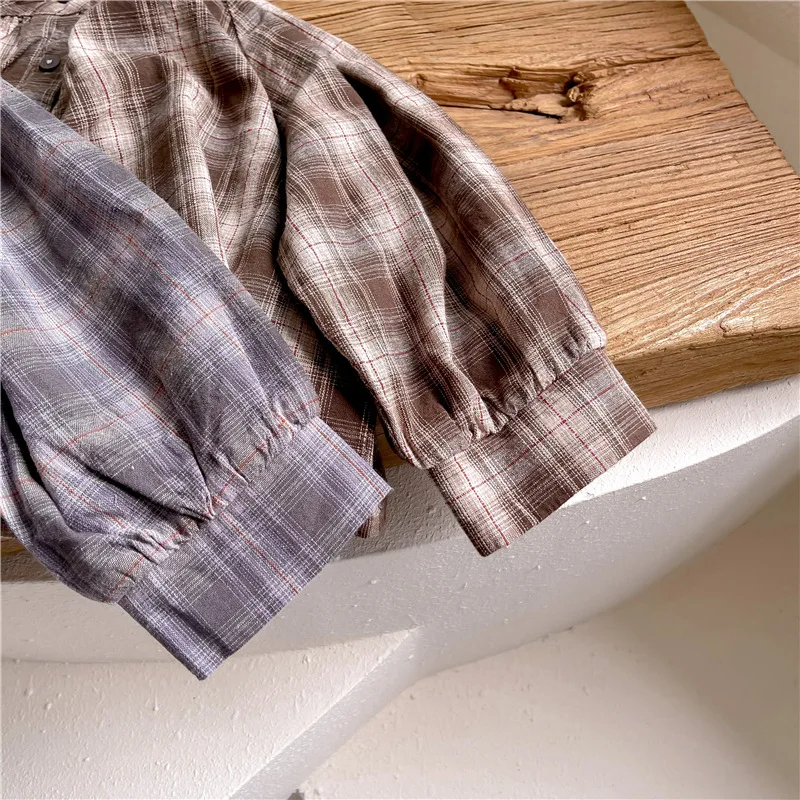 

Girls Autumn Long Sleeve Shirt Puff Sleeve Stand Collar Shirt fall clothes for toddler girls girls blouse kids clothing