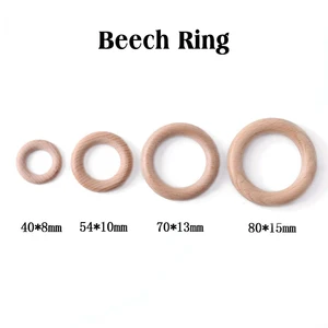 5 шт., деревянные кольца из бука, 40547080 мм