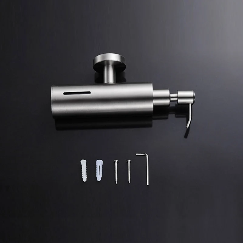 

Wall Mounted Soap Dispenser Stainless Steel Bathroom Hotel Shower Gel Detergent Shampoo Pump Bottle Manual Home Accessories
