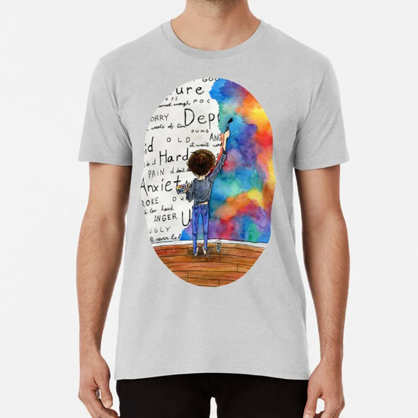 Всегда держать бои Акварельная живопись (2015) ревамп футболка утолщенная Джаред