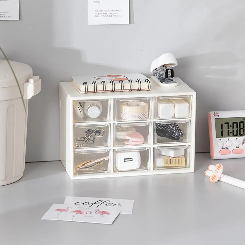 

Ins Desktop Storage Box Drawer Shelf Storage Box Container Organizer Stationery Kawaii Cosmetic Rack Rack Dust-proof Holder K3B0