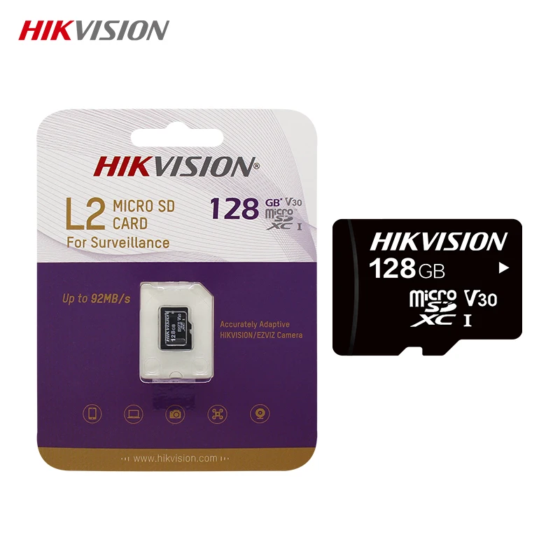 

HIKVISION Micro SD Card 16GB 32GB 64GB 128GB 256GB Professional Memory Card for Surveillance Up to 92MB/s TF Card