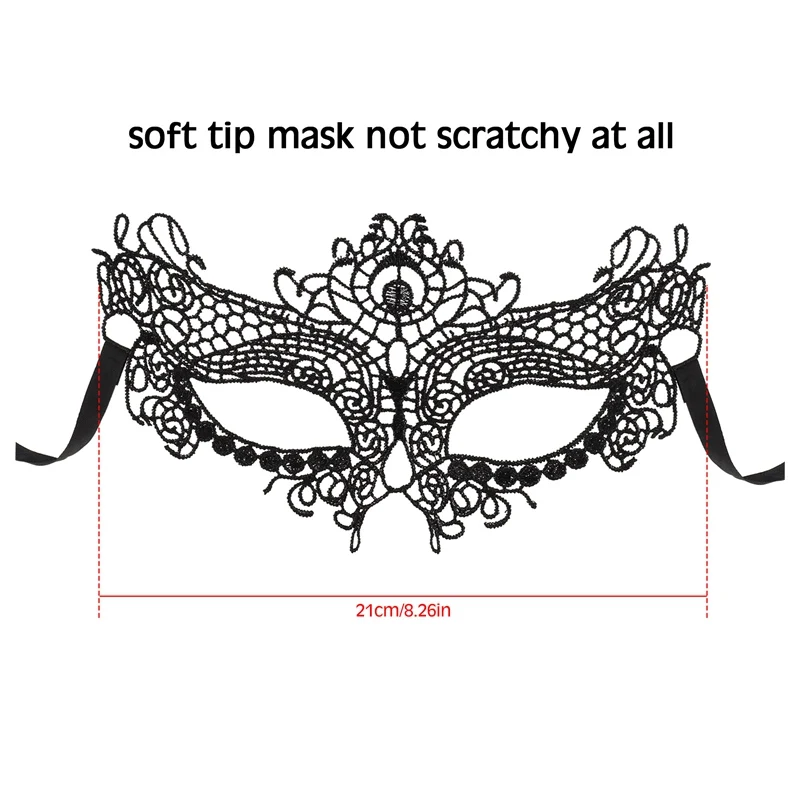 Сексуальная кружевная черная маска кошачий глаз для женщин и девочек роскошная