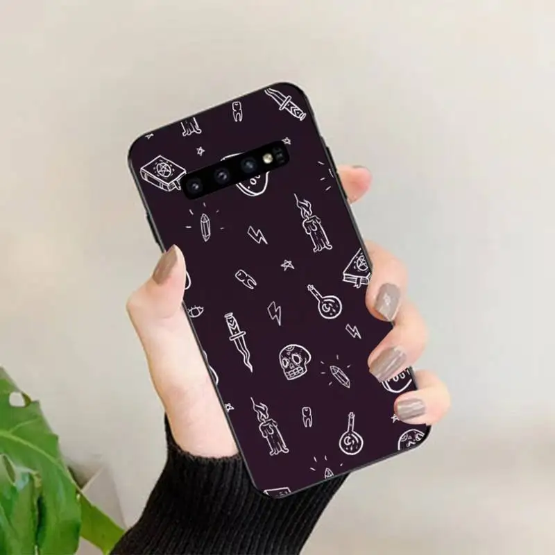 MaiYaCa Witches moon Tarot Witch Ouija Phone Case For Samsung S 6 7 8 9 10 20 plus lite edge Oppo A9 2020 images - 6