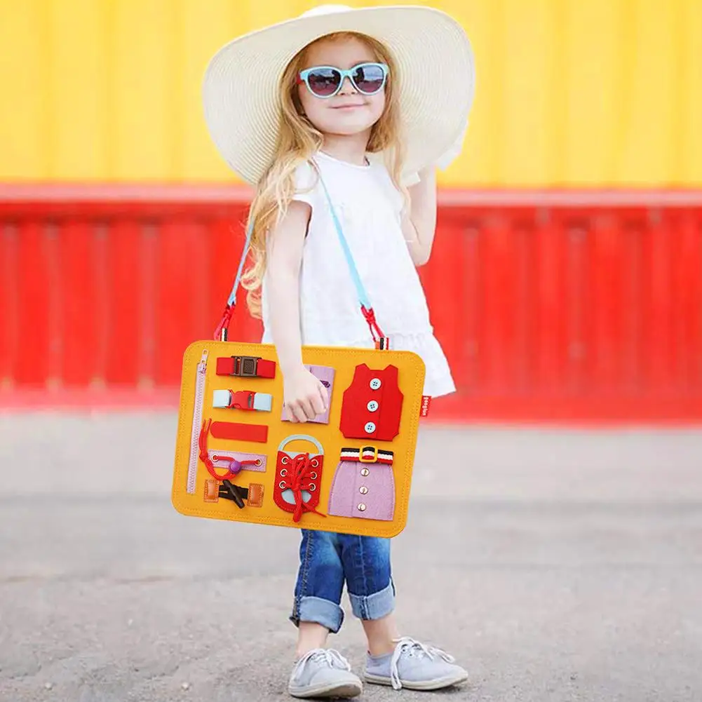 Детская развивающая доска Монтессори с 9 разными пряжками | Игрушки и хобби