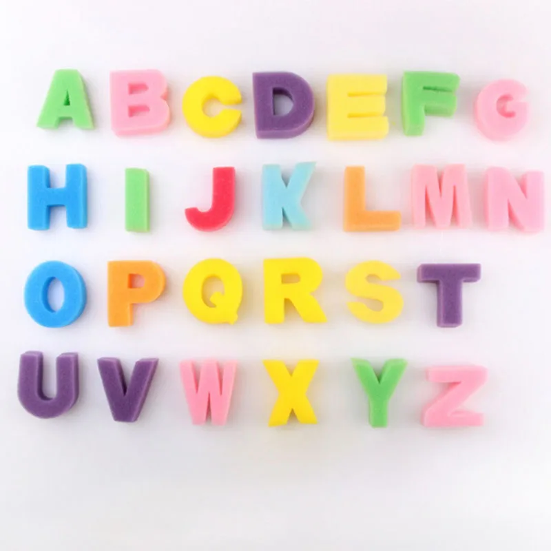 

26pcs/set Baby Kids Educational Toys DIY Painting Art Tool Drawing Toys Sponge English Alphabet Stamp Set Graffiti Seal Tool