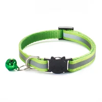 1pc easy wear cat dog collar with bell reflect light adjustable buckle puppy pet supplies dog accessories popular high quality