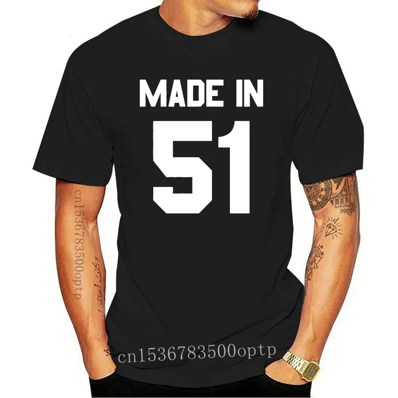 

New Made In '51 - Mens T-Shirt - 13 Colours - 65th Birthday - Present - Gift -1951Print T Shirt Mens Short Sleeve Hot Black Styl
