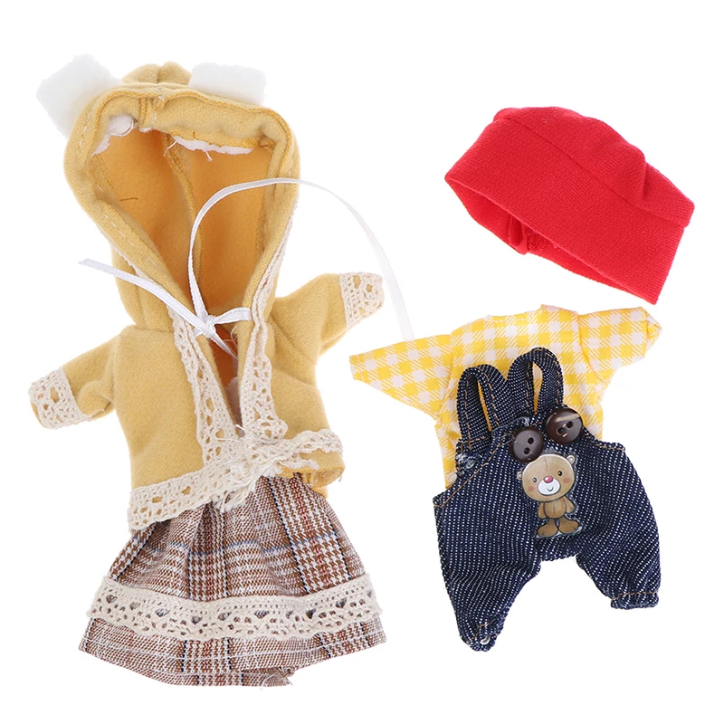

1:8 Super Kawaii Mini Doll Clothes Skirt Suit Children DIY Doll Daily Dress Girls Toys For 16CM Doll