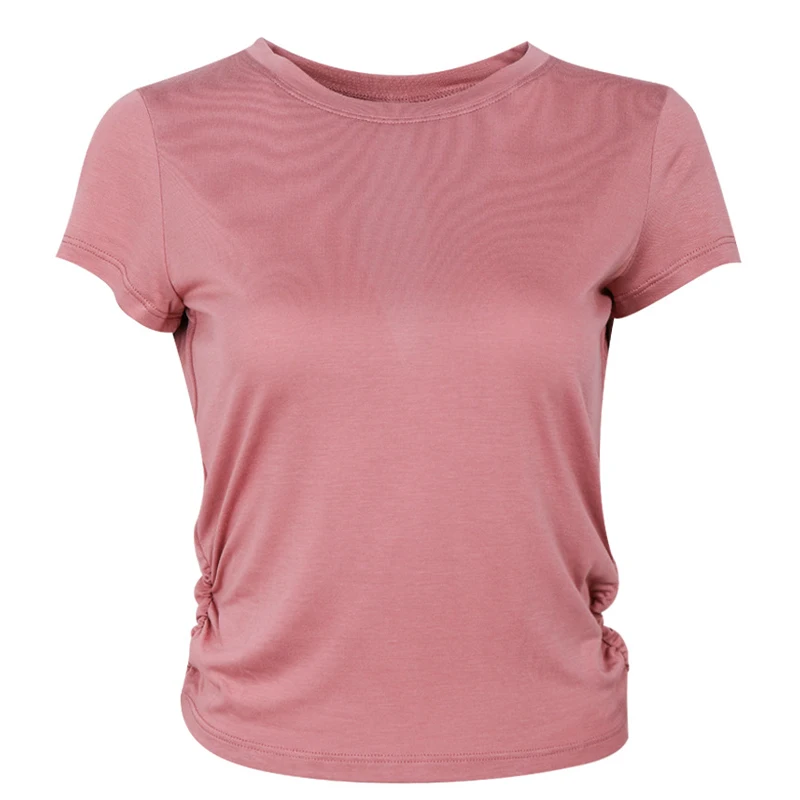 

NEW Women Yoga Short Sleeve Gym Fitness Solid Tight T-Shirt Sexy Hollow Workout Sports Running Training Crop Top Backless Tank