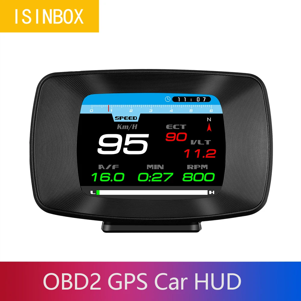 

Автомобильный GPS-Тахометр P13 OBD II 2 с индикатором на лобовом стекле и спидометром