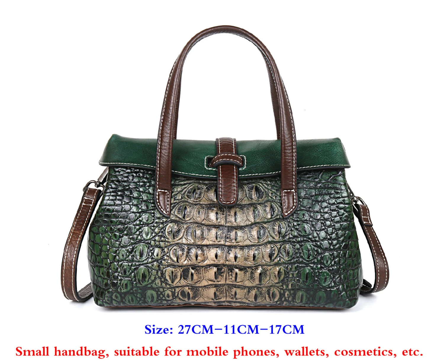 

Handmade Ladies Hand Bags Genuine Leather Women Shoulder Bag Alligator Personalized Woman Luxury Handbags Female Torebki Damskie