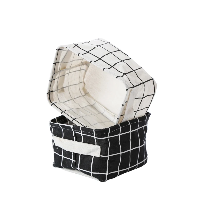 

1pc Fabric Rectangular Bathroom Storage Box Portable Waterproof Bath Basket Storage Basket Desktop Storage Debris Box