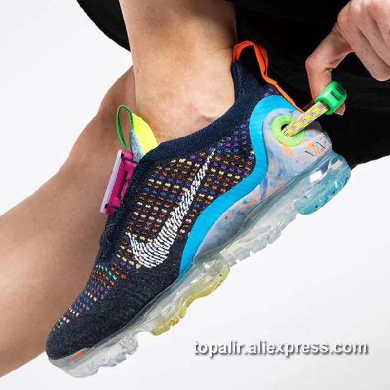 

Vapormax-Flyknit Sneakers for Men and Women, Slip-on Sports Shoes, Black, Oreo, Red and Blue 2020