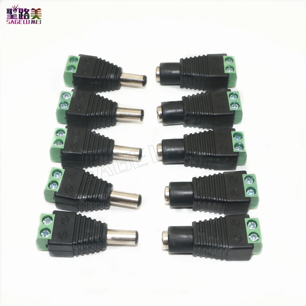 Светодиодный адаптер питания 2pin 5 5x2 1 мм 10 шт.|led dc connector|for led stripsconnector for |