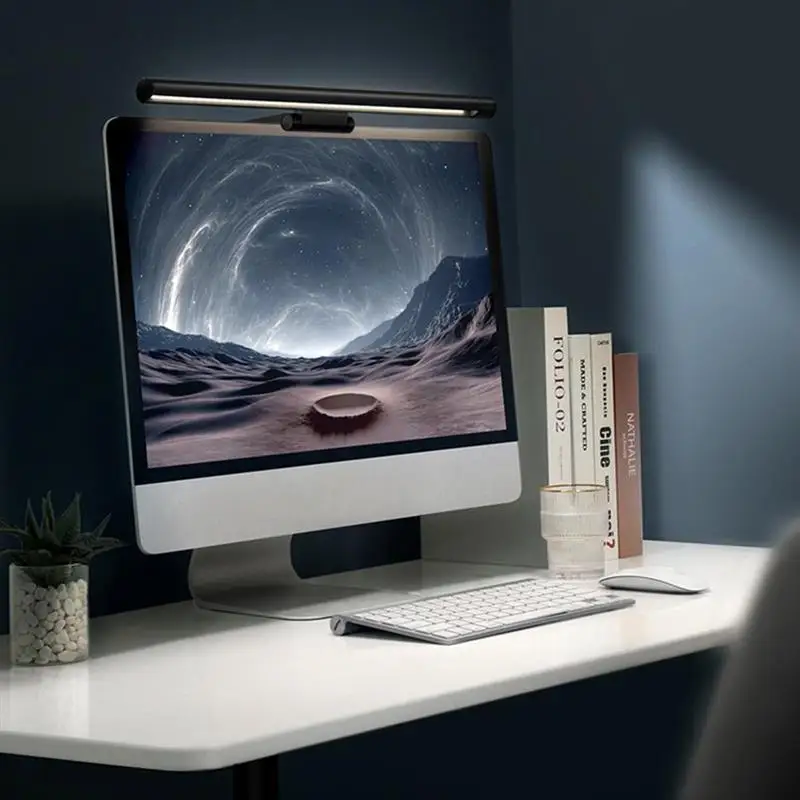 80LED Настольная лампа с питанием от USB компьютера монитора 3 цвета температуры