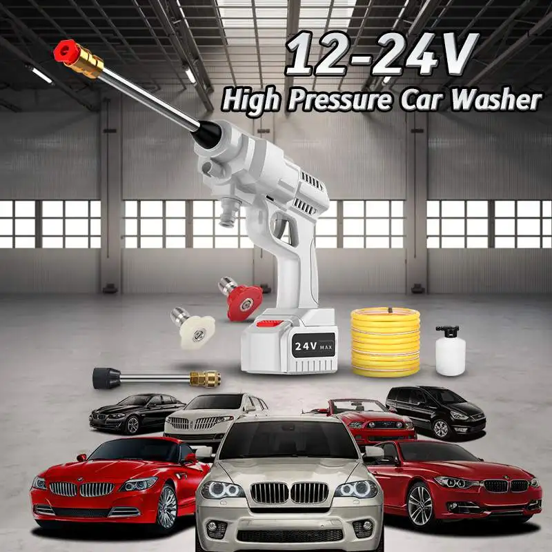 Купить Портативная ручная Автомойка высокого давления с струей воды, мощный распылитель для велосипеда, 120 В, 200-Вт