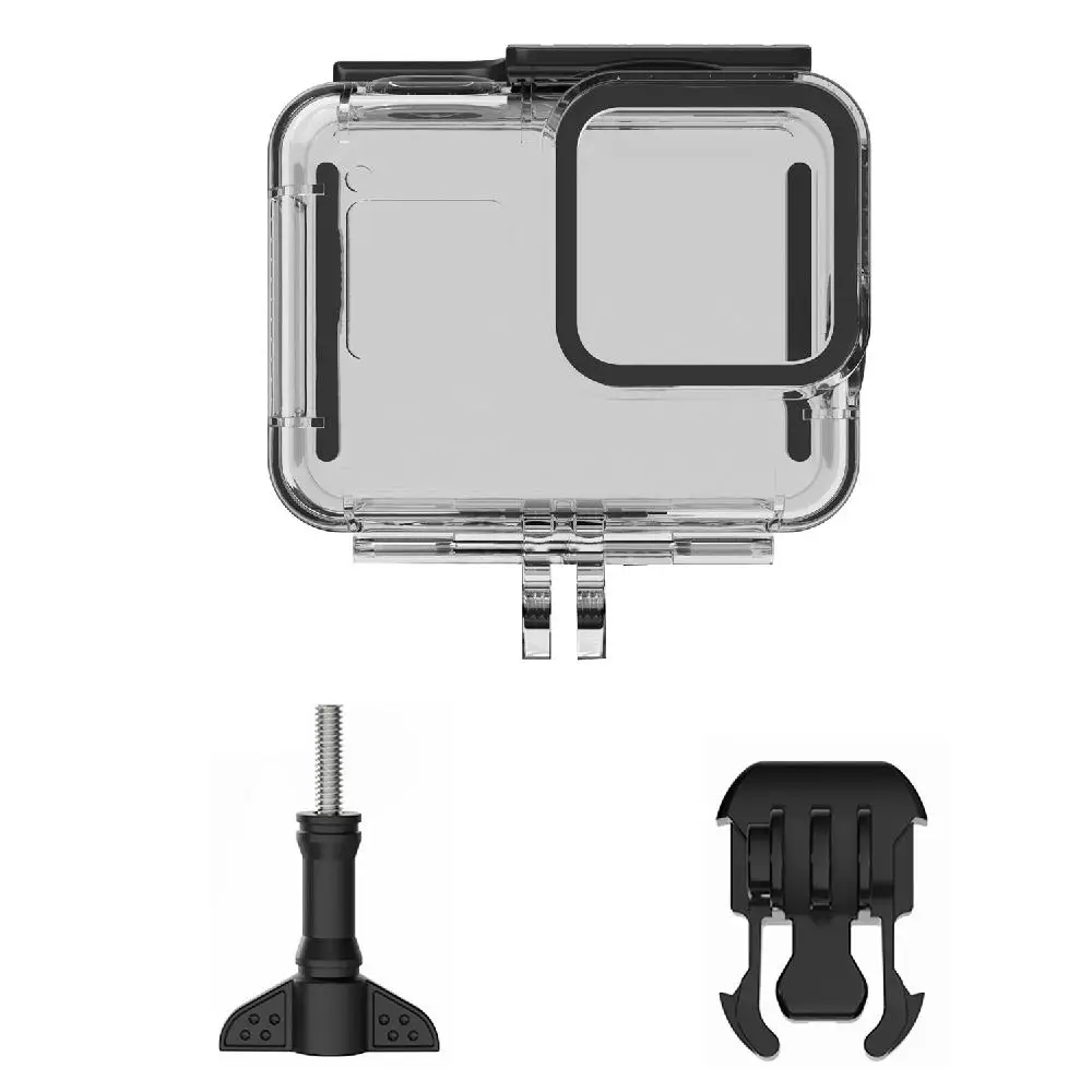 Yiwa мягкий резиновый ключ водонепроницаемый корпус Корпус для GoPro Hero 8 Черный