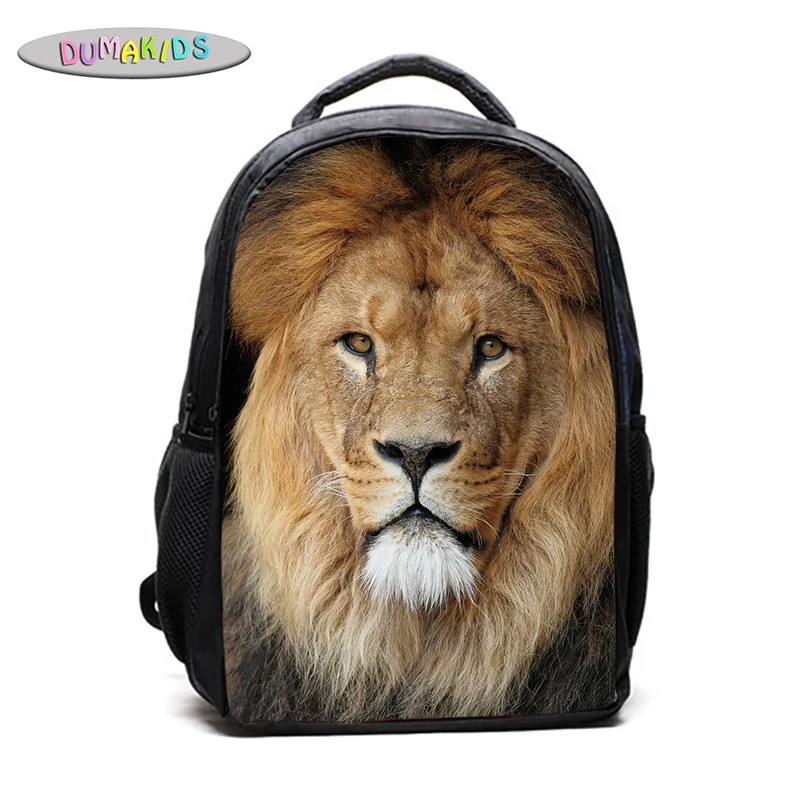 Прохладный панда Тигр путешествия Волк цвета морской волны для маленьких рюкзак