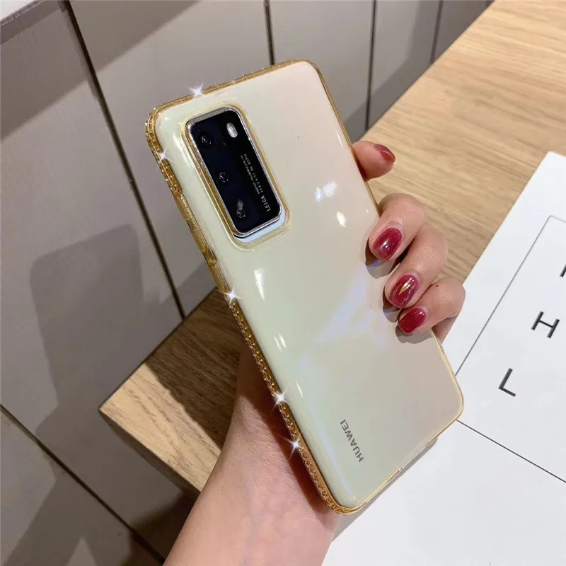 

Transparent Glitter Ultra Thin Protective Shell Back Cover Phone Cases For Samsung Galaxy S20 S10 Plus Note 20 10 Pro Lite Ultra