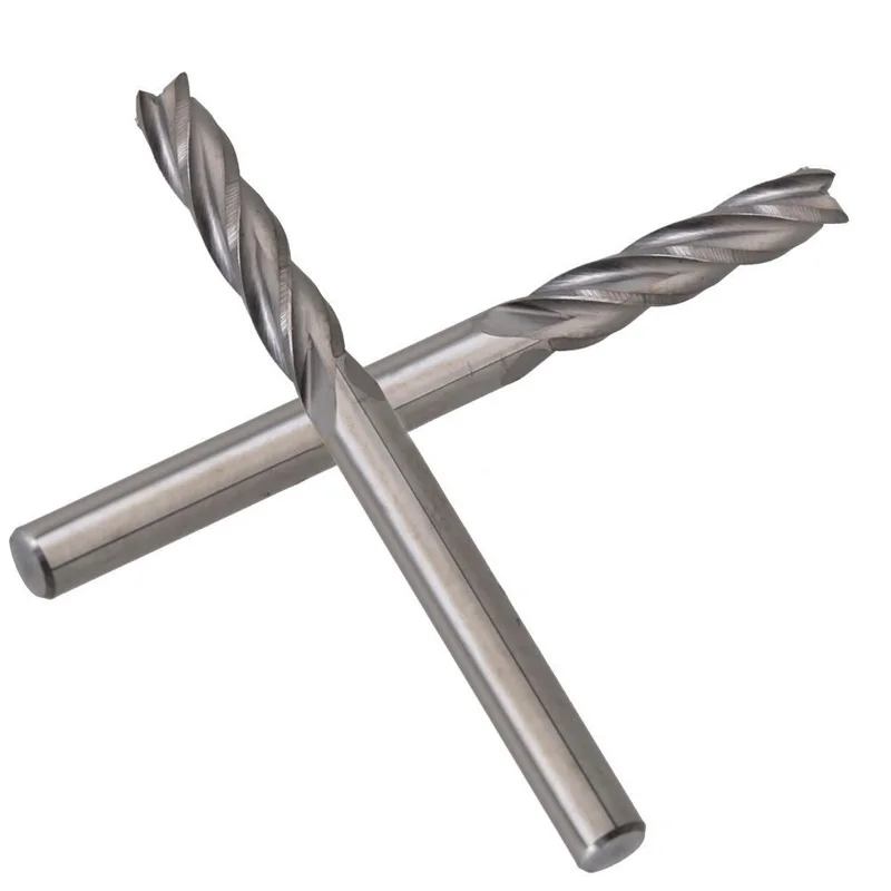 Твердосплавные ЧПУ 4 канавки спиральные торцевые фрезы 1/8 хвостовик 15 мм лезвия