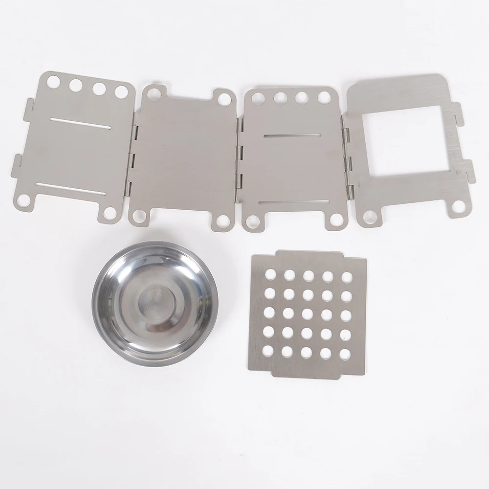 Портативная Складная горелка из нержавеющей стали для отдыха на открытом