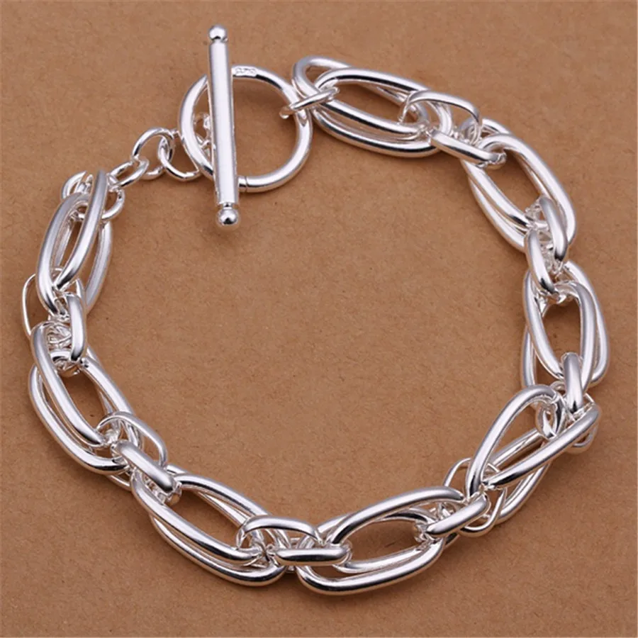 Wholesale price men women chain silver color plated bracelets noble wedding gift party fashion jewelry Christmas gifts JSHH320 | Украшения